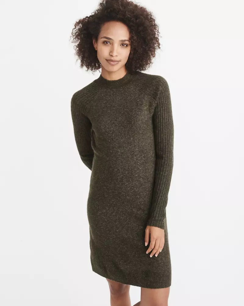 Button-Back Sweater Dress | Abercrombie & Fitch US & UK
