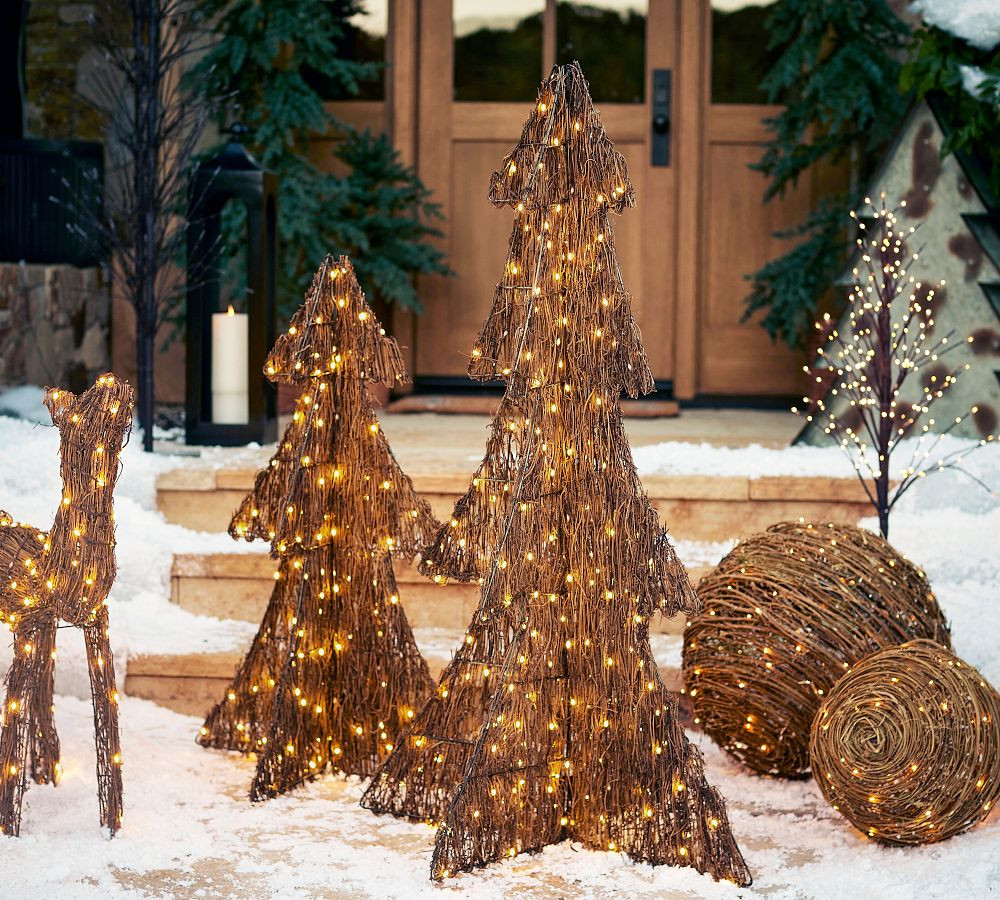 Lit Twinkle Rattan Deer - Brown | Pottery Barn (US)