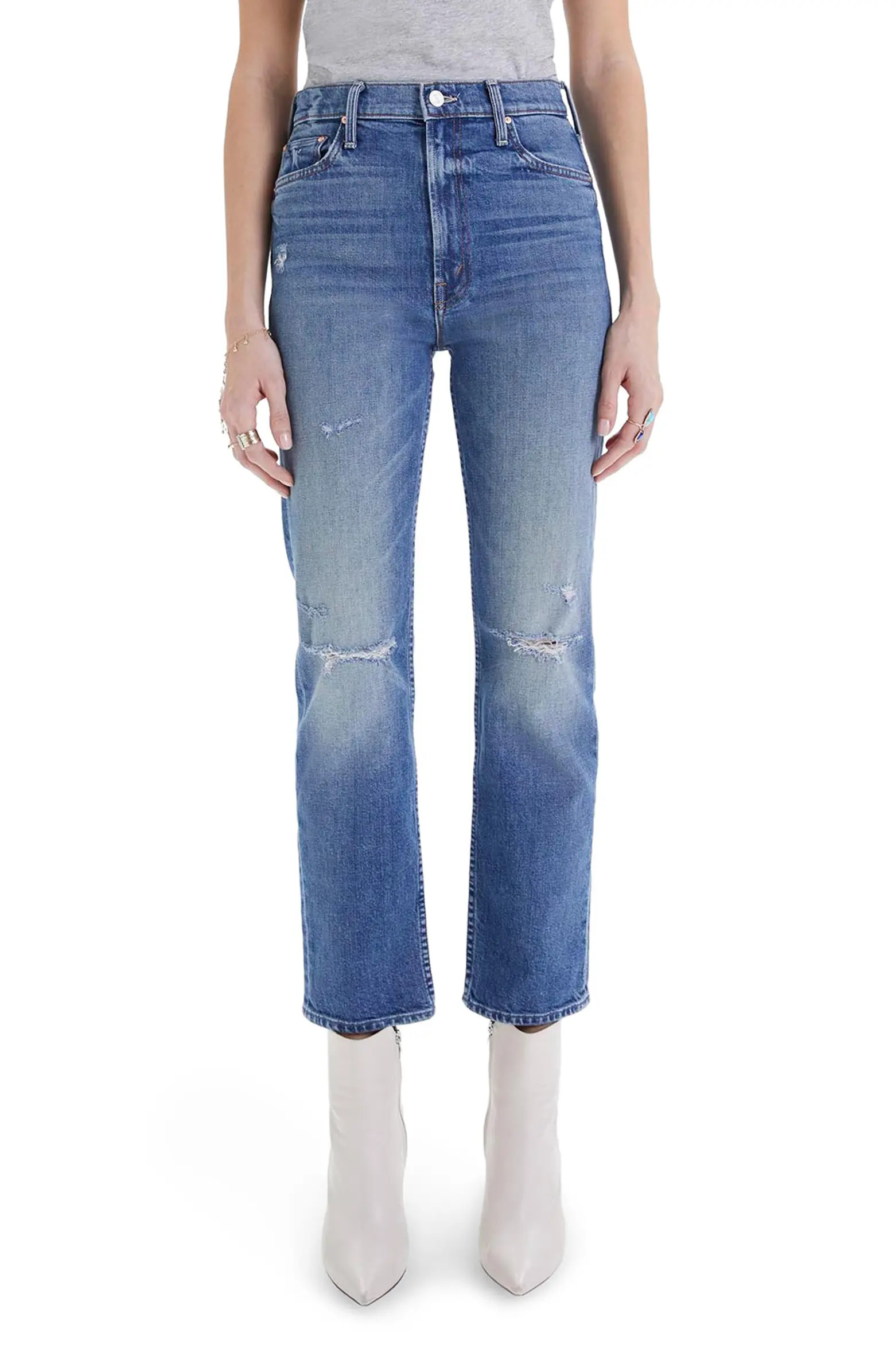 MOTHER The Rider High Waist Straight Leg Jeans | Nordstrom | Nordstrom