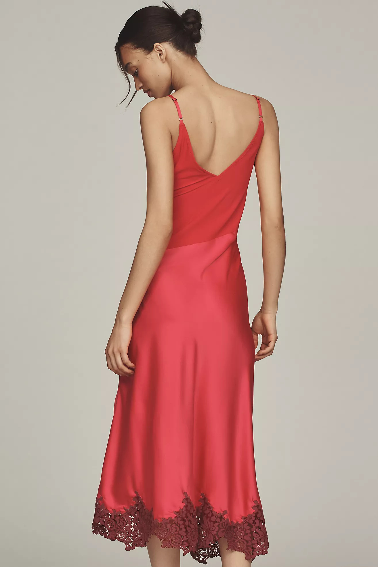 Bl-nk Hector Side-Slit Slip Midi Dress | Anthropologie (US)