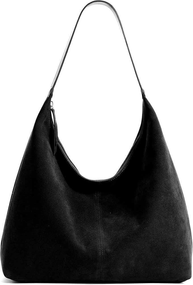 KALIDI Casual Tote Bag Vegan Leather Hobo Zipper Work Bag Weekender Shoulder for Women Shoulder T... | Amazon (US)