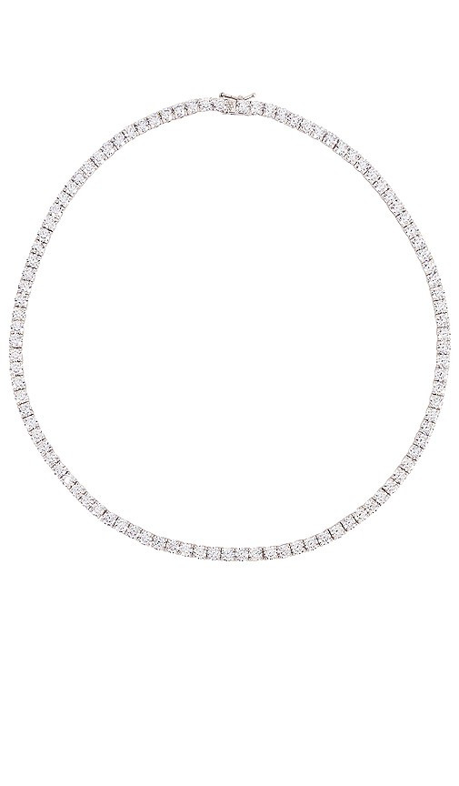 The M Jewelers NY Full Iced Out Necklace in Metallic Silver. | Revolve Clothing (Global)