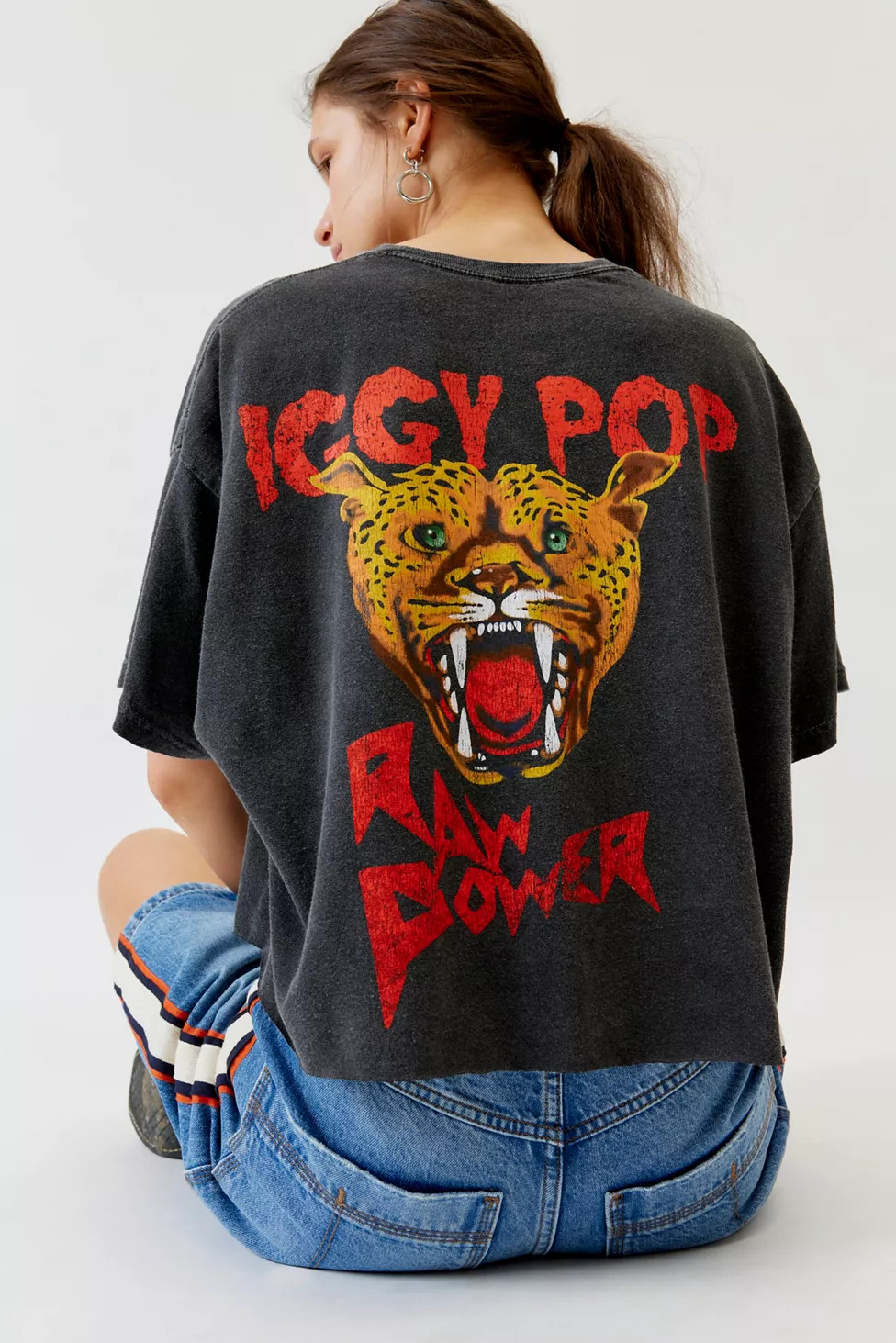 Iggy Pop Cropped Boxy Tee | Urban Outfitters (US and RoW)