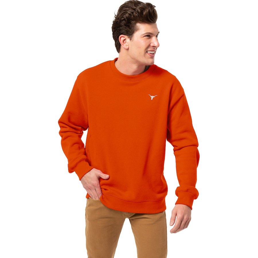 Love the classic simplicity of this Longhorn sweatshirt from @fanatics and that it’s not a hoodie….could be dressed up or down!! 25% off right now with code LUCKY 🤘🧡 #texaslonghorns #texasgameday #burntorange #ut #gamedayfashion 
#longhornfinds #utlonghorns #utorange #texasfight #utaustin #longhorn #bevo #texasexes #longhornsweatshirt #burntorangesweatshirt