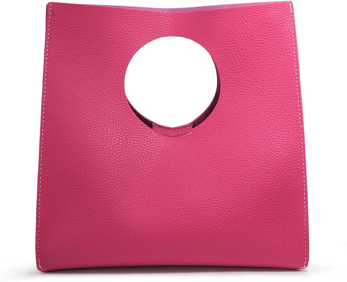 HOXIS Vintage Minimalist Style Soft Pu Leather Handbag Clutch Small Tote | Amazon (US)