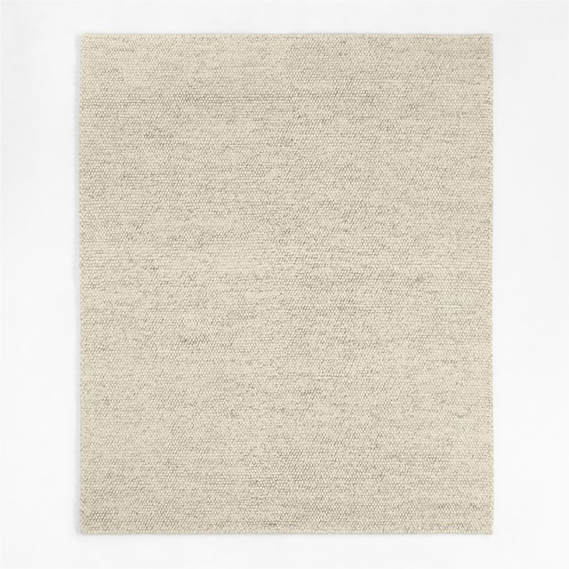 Orly Wool Blend Textured Ivory Area Rug 6'x9' + Reviews | Crate & Barrel | Crate & Barrel