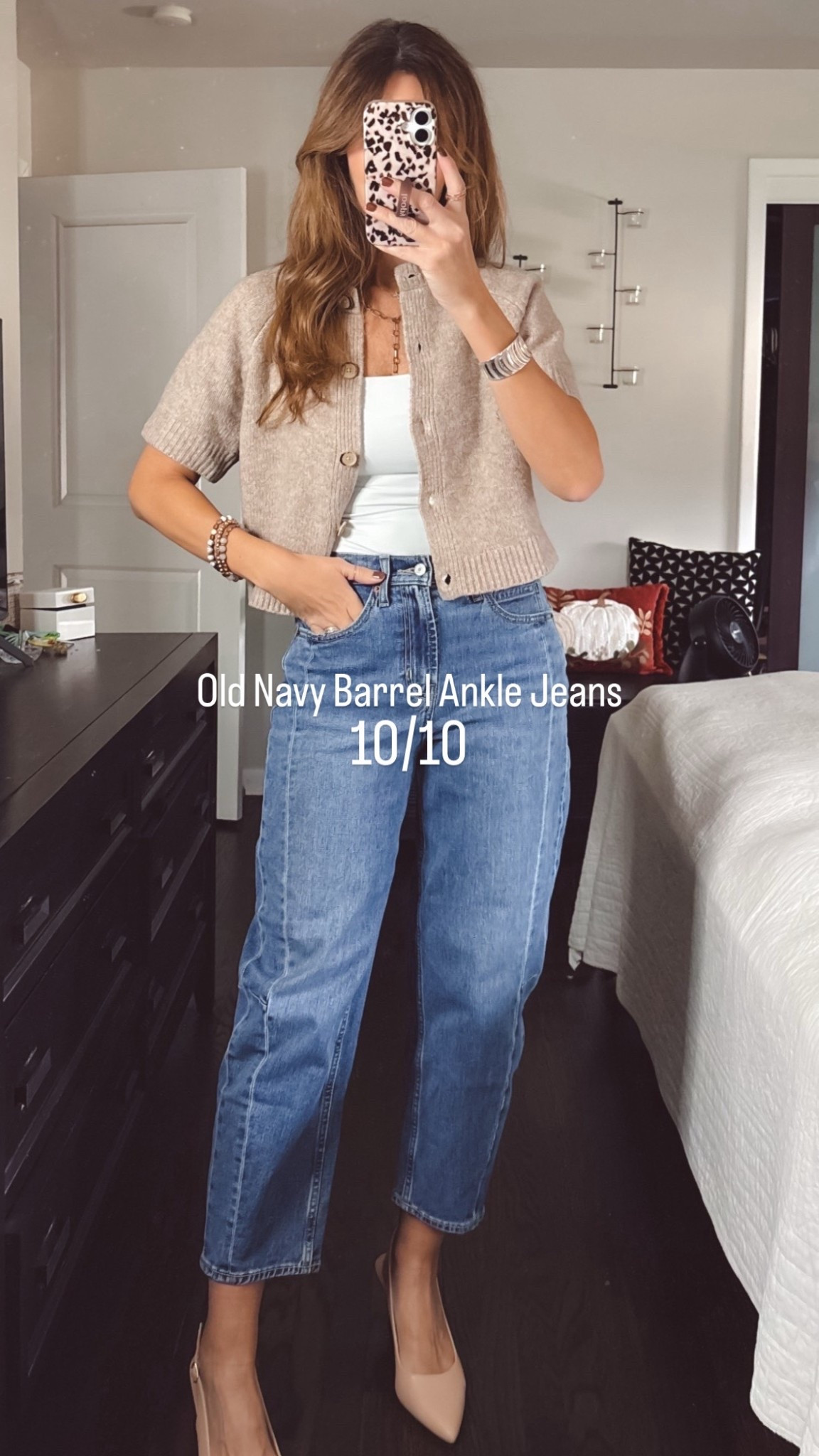 Old Navy High Waisted Barrel Jeans- These are really good! First time I tried barrel jeans and I love these! They are not huge!

Don’t they have such a cute fit? 
I tried the long and they were way too long so the regular was best for me.

This cardigan is sold out so I linked a bunch for you



#LTKSaleAlert #LTKFindsUnder100 #LTKFindsUnder50