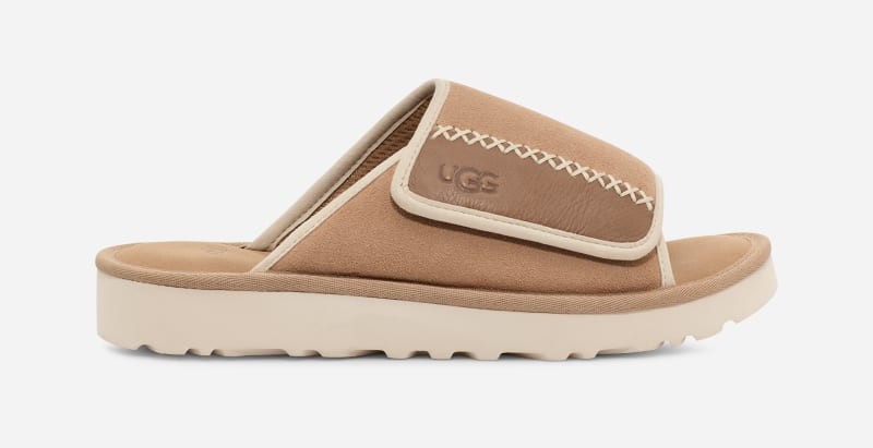 UGG® Men's Goldencoast Slide Suede Sandals in Sand/Santorini, Size 8 | UGG (US)