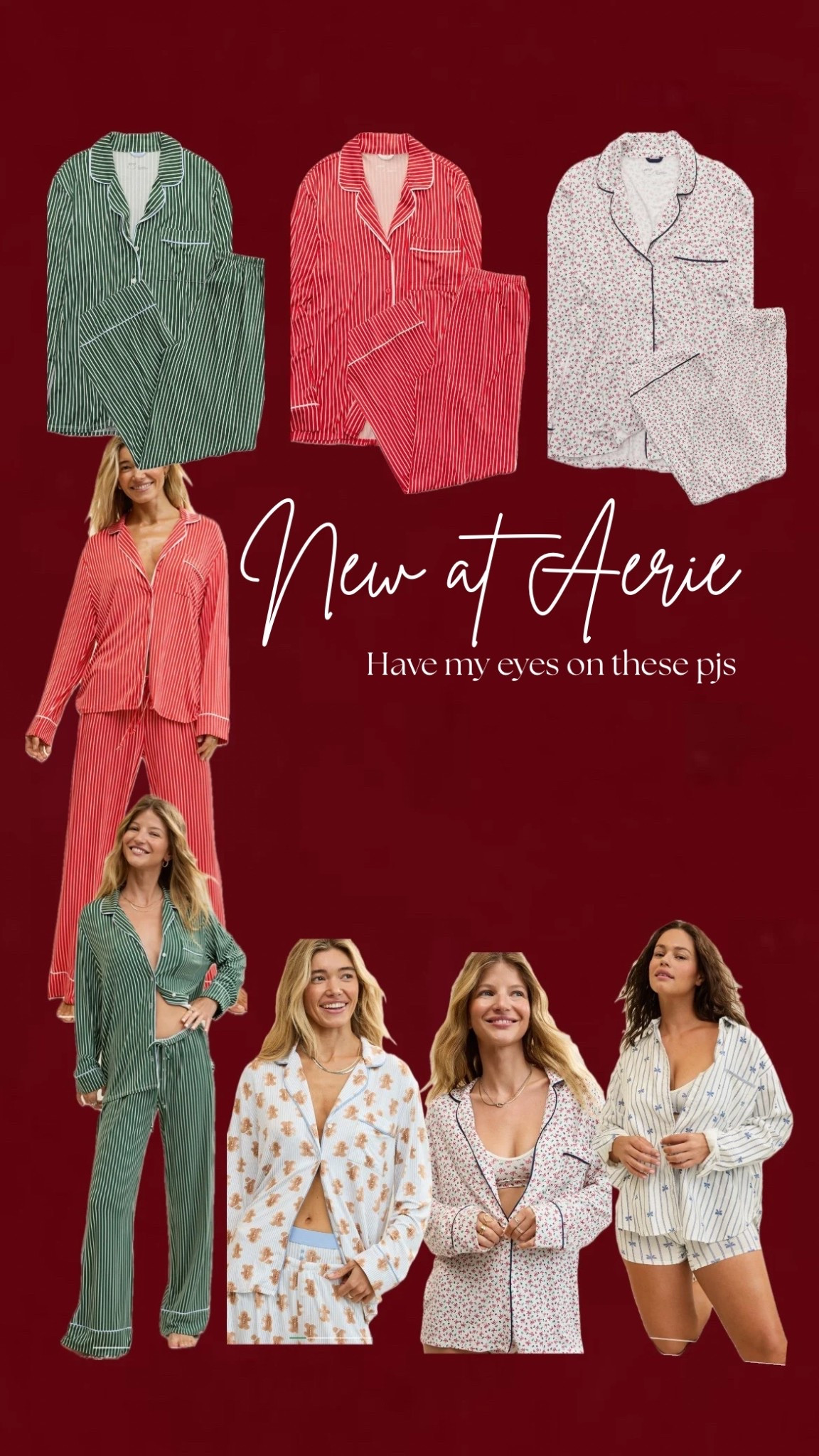 These pjs would be so cute for the holidays! Adding the green and red to my cart to wear all December long!

#LTKFindsUnder50 #LTKSaleAlert #LTKFindsUnder100