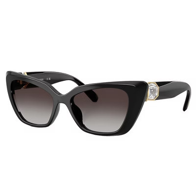 Swarovski SK 6047 10018G Womens Cat-Eye Sunglasses Black 54mm | Target