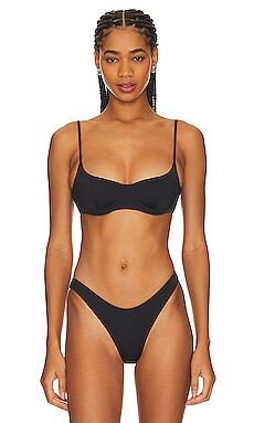 Frankies Bikinis Cola Top in Black from Revolve.com | Revolve Clothing (Global)
