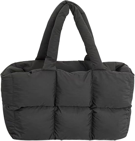 Crbeqabe Puffer Tote Bag for Women Large Quilted Tote Bag Soft Puffy Crossbody Bag Quilted Carrya... | Amazon (US)