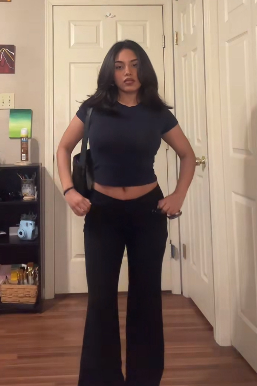 casual fav
tj maxx short sleeve crop (S)
black pants (S)
adidas sambas (4)