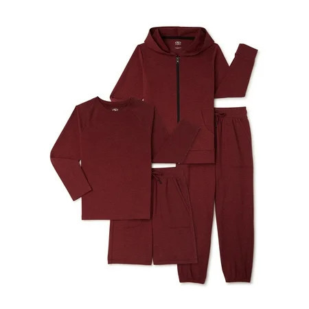 Athletic Works Boys Jersey Knit Outfit Set, 4-Piece, Sizes 4-18 & Husky | Walmart (US)