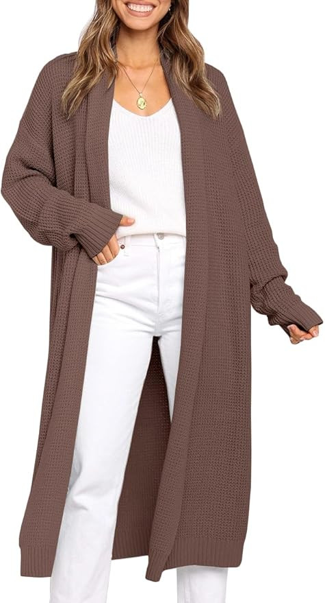 LILLUSORY Long Cardigan Sweaters for Women Fall Trendy Oversized Open Front Winter Coat | Amazon (US)