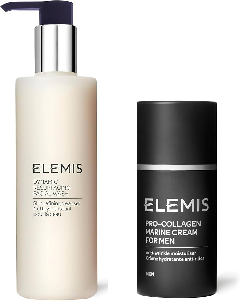 ELEMIS Dynamic Resurfacing Facial Wash and Pro-Collagen Marine Cream for Men | Amazon (US)