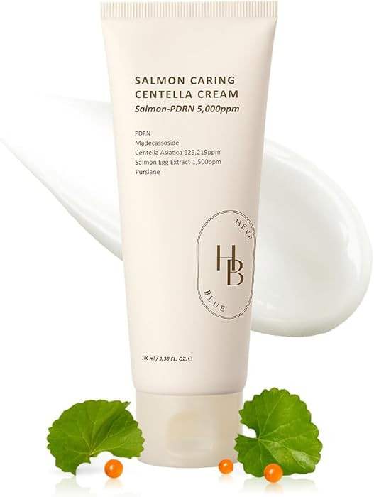HEVEBLUE Salmon Caring Centella Cream - Salmon PDRN, Salmon Egg Extract, Centella, Madecassoside,... | Amazon (US)
