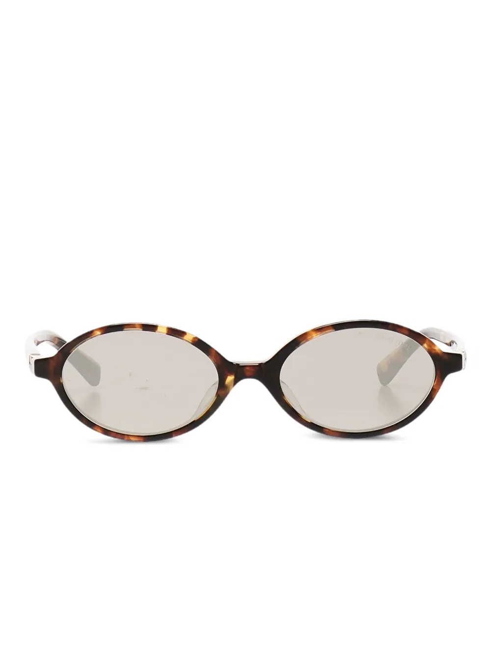 Miu Miu Gafas De Sol Con Montura Oval | Marrón | FARFETCH ES | Farfetch Global