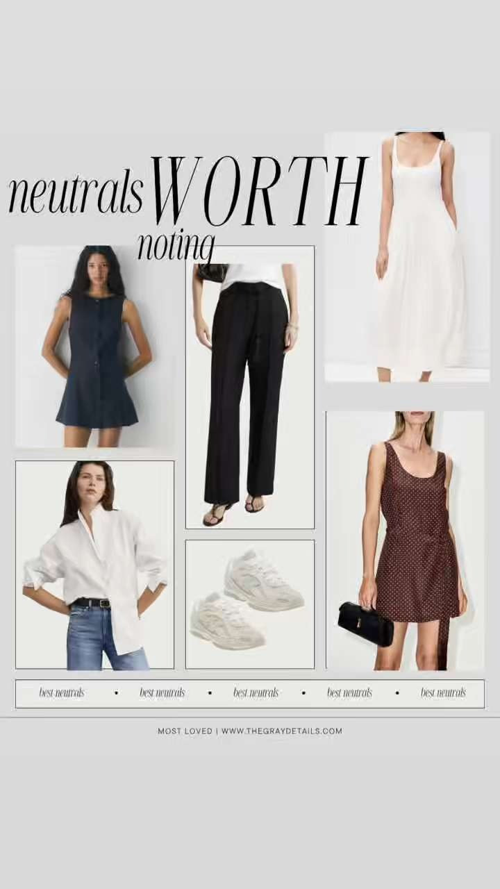 Sharing a roundup of neutral favorites worth noting. From classic button downs, to neutral sneakers, cute dresses, essential trousers, and more.  

 #LTKgrwm #LTKootd #LTKWorkwear