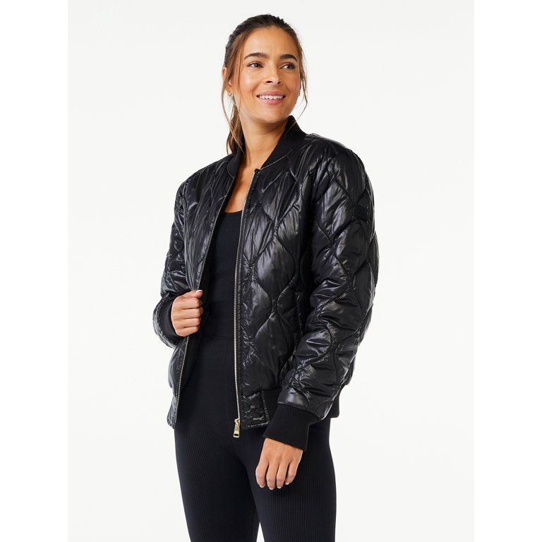 Love & Sports Women's Quilted Bomber Jacket | Walmart (US)