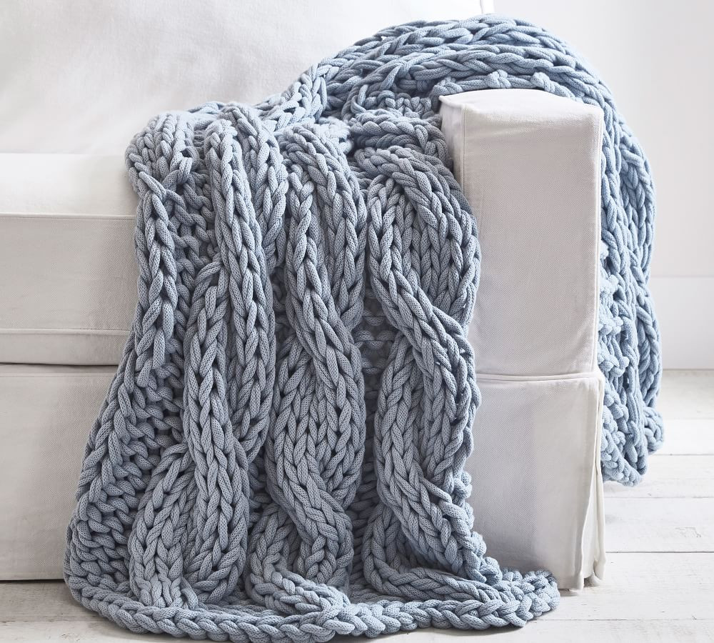 Colossal Handknit Throws | Pottery Barn (US)