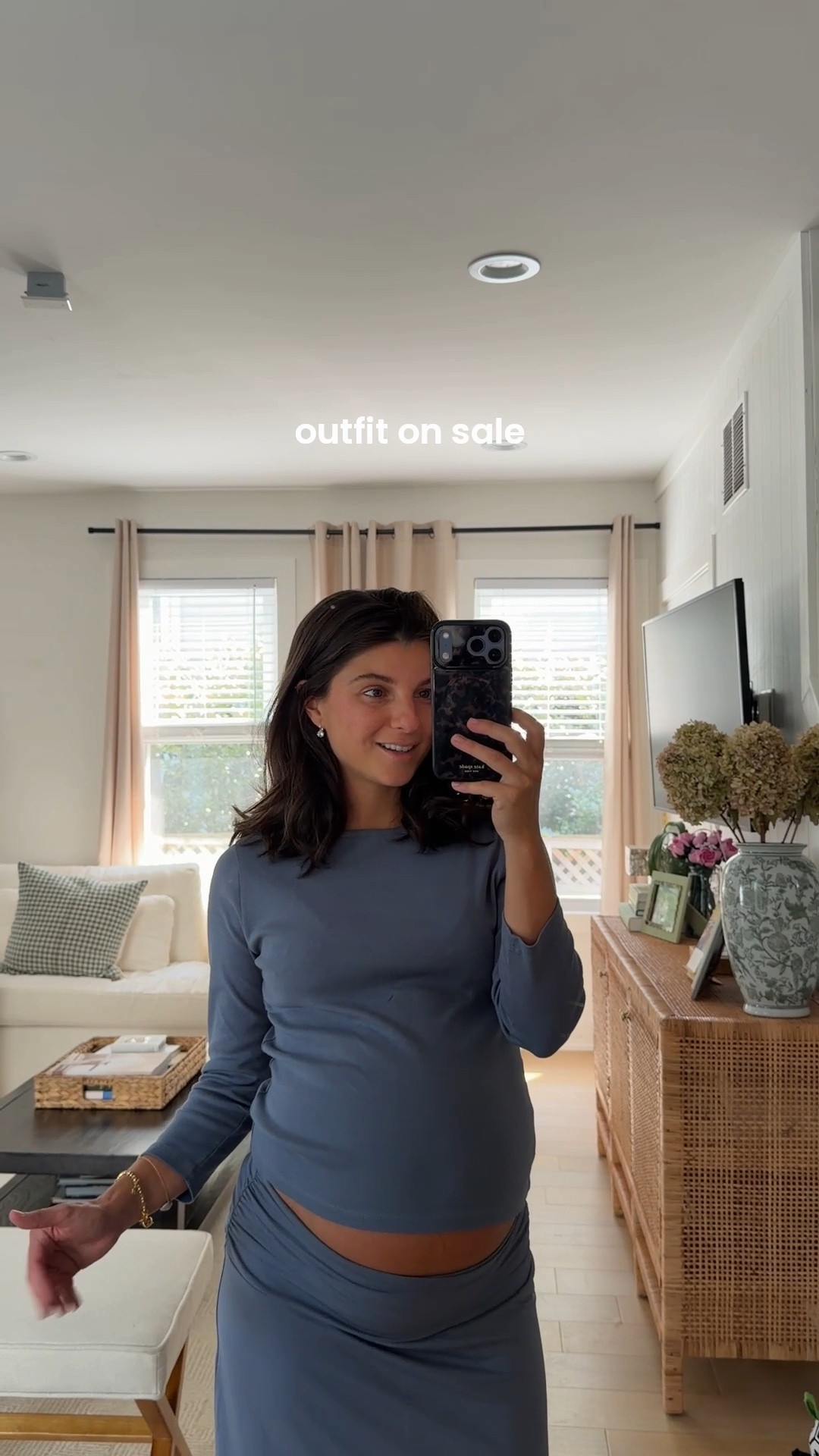 code AFVIVIANE for extra 15% off - LOVING this 3/4 sleep top, I’ve been pairing it with so much (also comes in other colors). Wearing medium in top but actually think small would’ve been good too, you can see it’s a little loose. Skirt is SOOO COMFORTABLE, wearing small! amazing for post partum too!

#LTKSaleAlert #LTKPetite #LTKBump