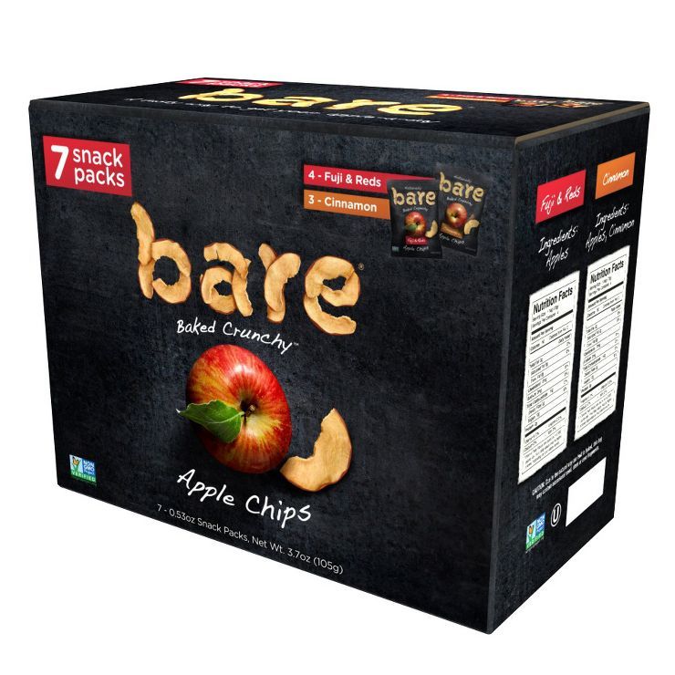 Bare Apple Chips Fuji Red and Cinnamon Snack Pack - 7ct/3.7oz | Target