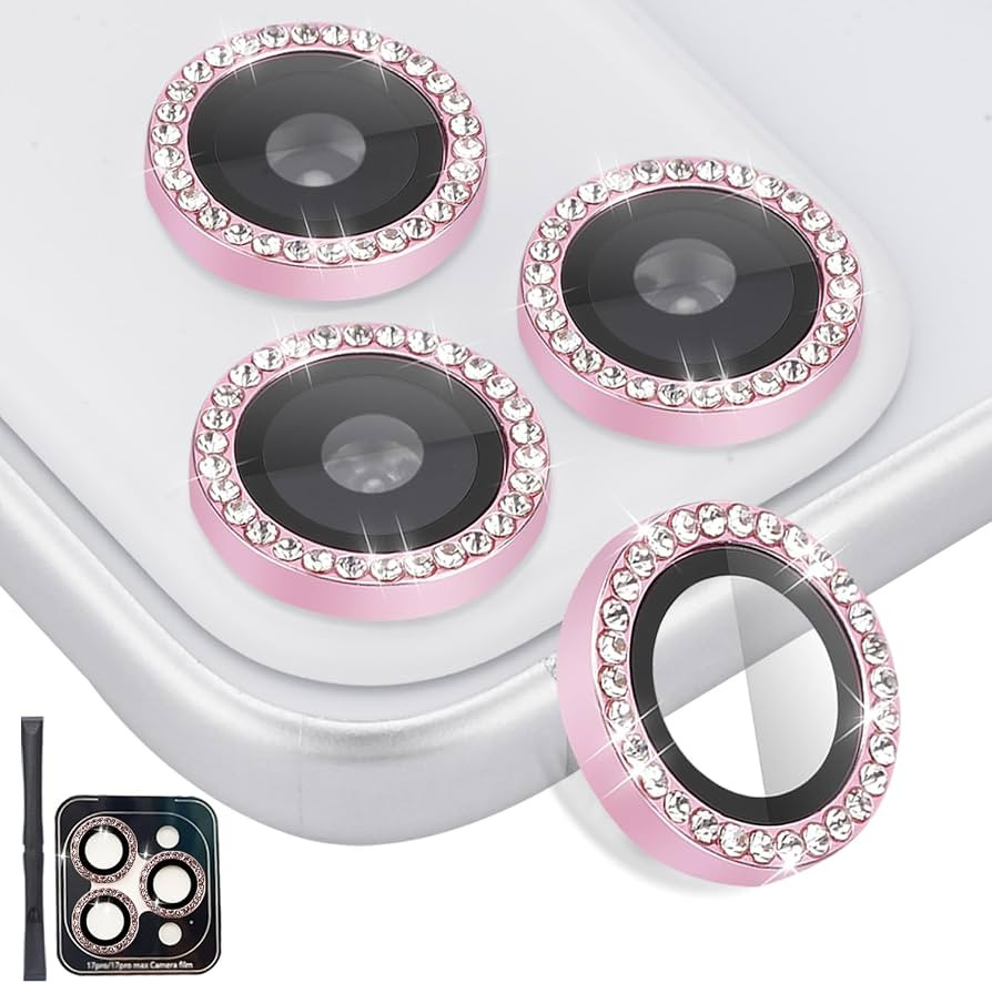Camera Lens Protector for iPhone 17 Pro/17 Pro Max, Aluminum Alloy Tempered Glass Lens Protector ... | Amazon (US)