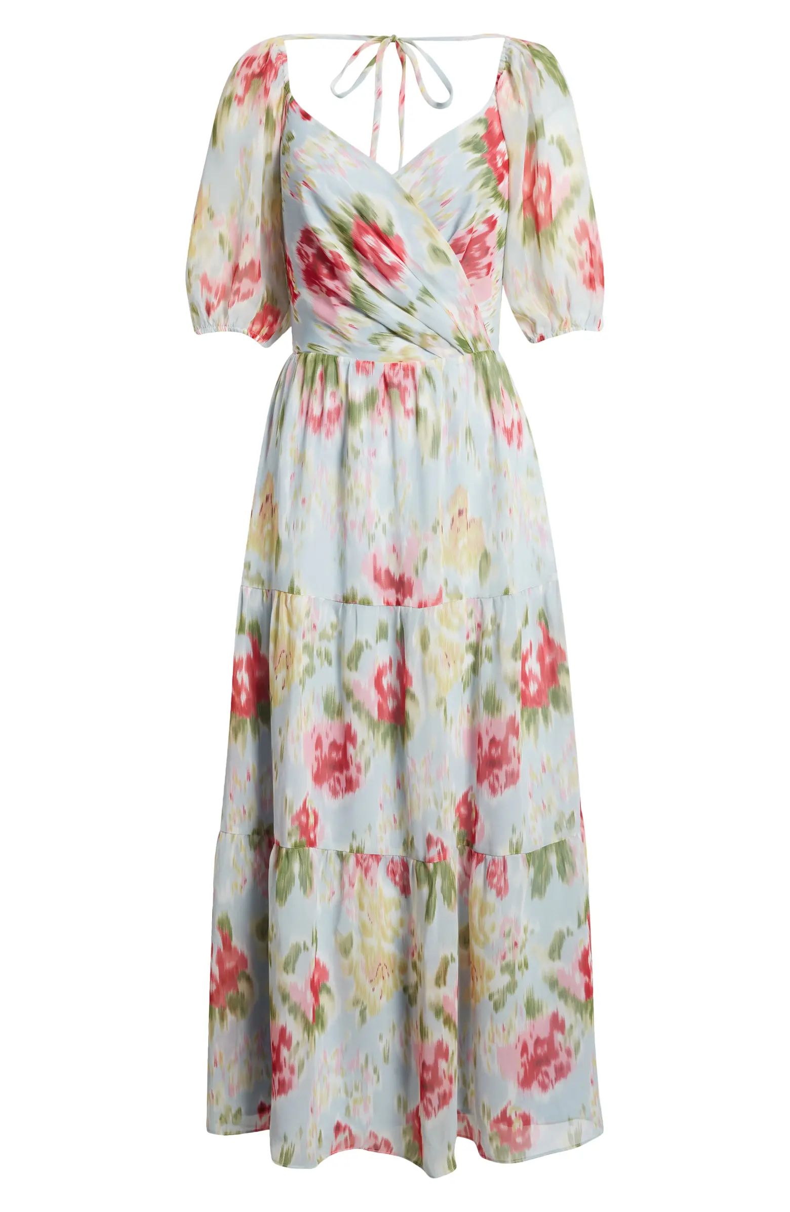 Floral Print Puff Sleeve Maxi Dress | Nordstrom