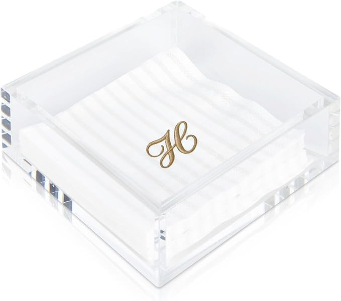 Rebecca Luxurious- Cocktail Acrylic Napkin Holder for Table, Kitchen or Luncheon, Bar Napkin Hold... | Amazon (US)