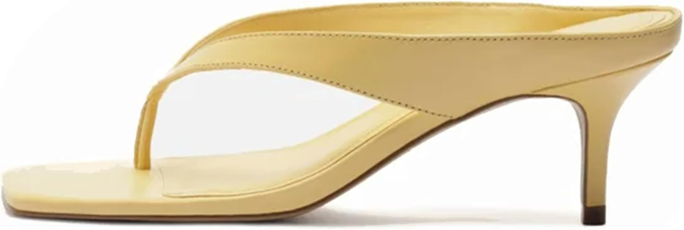 Kitten Heeled Sandals for Women Slip On Square Clip Toe Flip Flips Low Heel Pumps Comfortable Tho... | Amazon (US)