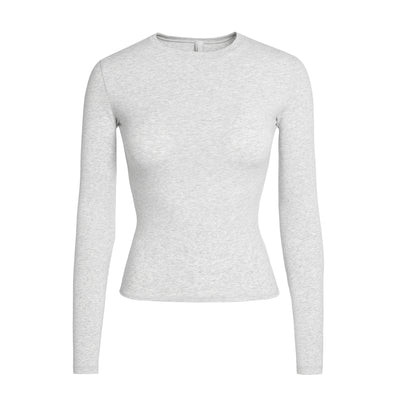 SKIMS Long Sleeve T-Shirt | Grey | 3XL | Cotton Jersey | SKIMS (US)