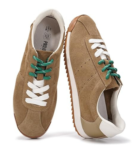 Project Cloud Genuine Leather Sneakers for Women – Womens Sneakers with Memory Foam Insole – Lightweight & Non Slip Womens Shoes – Stylish Fall Shoes for Women 2025(Lynn, TANSUEDE,5.5) | Amazon (US)