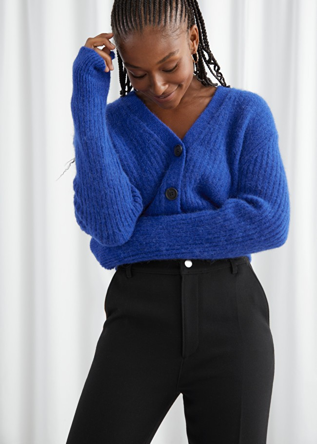 Kurze Rippstrickjacke aus Alpakamischung | & Other Stories (EU + UK)