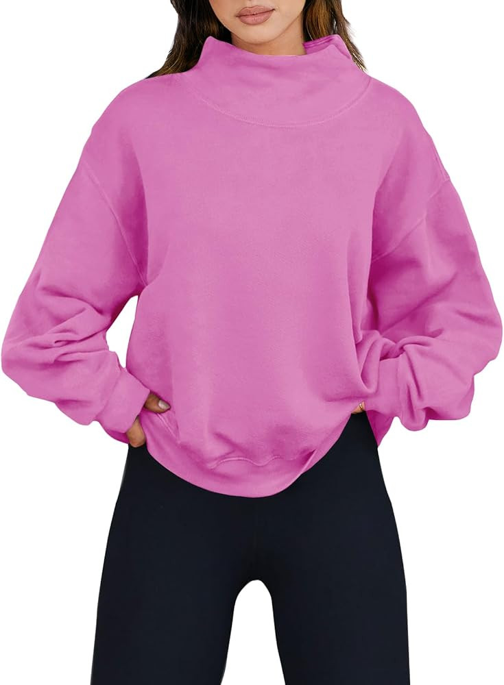ANRABESS Womens Oversized Sweatshirts Turtleneck Pullover Long Sleeve Hoodies Tops Spring Outfits... | Amazon (US)