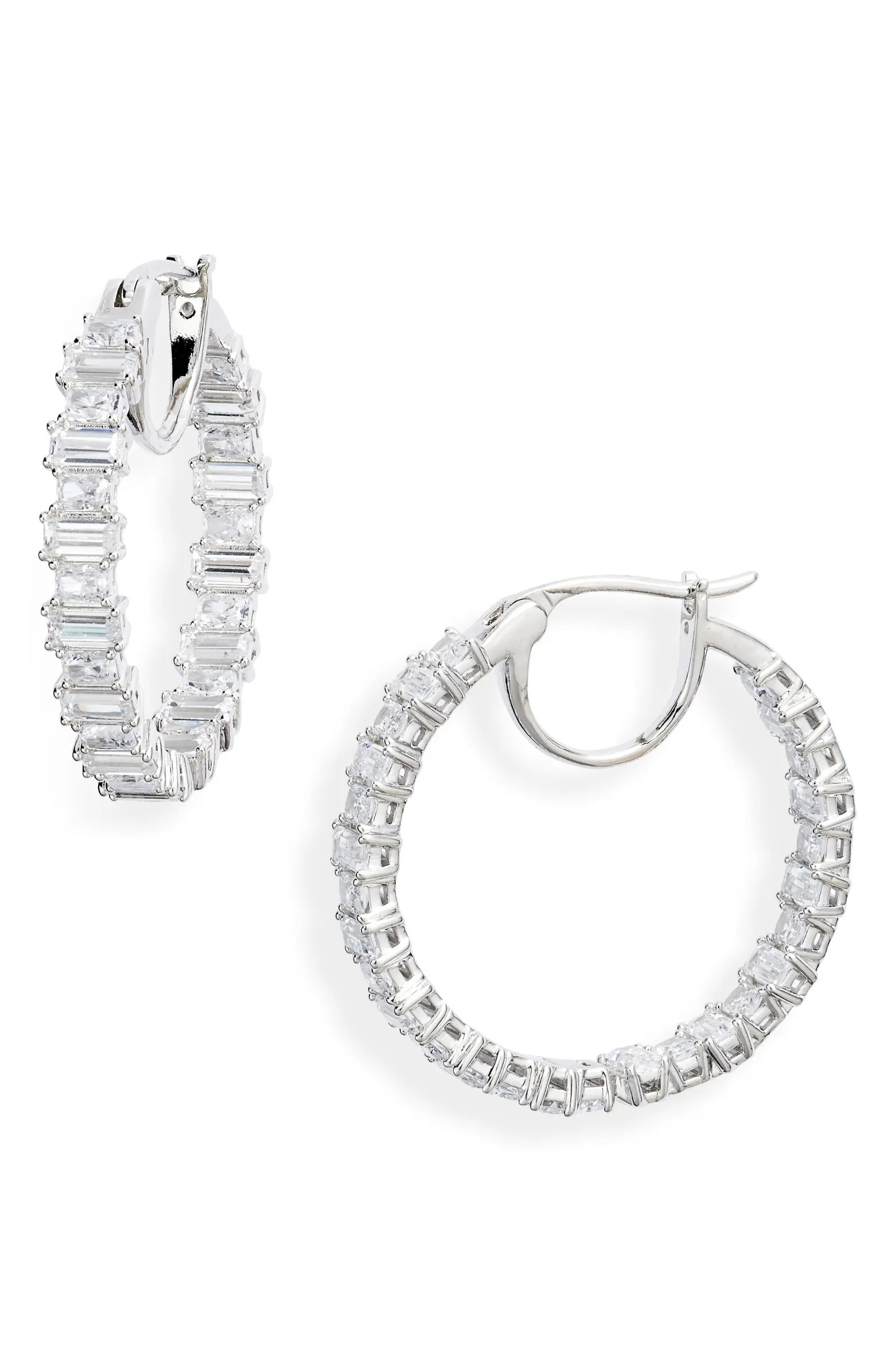 Nadri Chateau Cubic Zirconia Hoop Earrings | Nordstrom | Nordstrom
