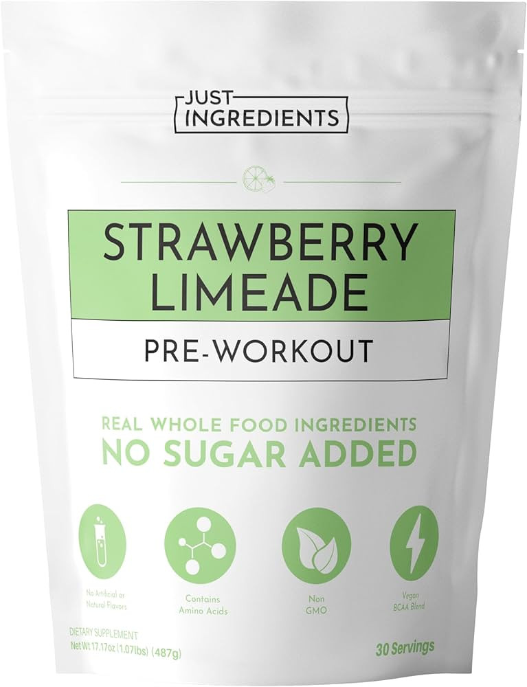 Pre-Workout Strawberry Limeade | 30 Servings | 150 mg Caffeine Per Serving | Made with Real Ingre... | Amazon (US)