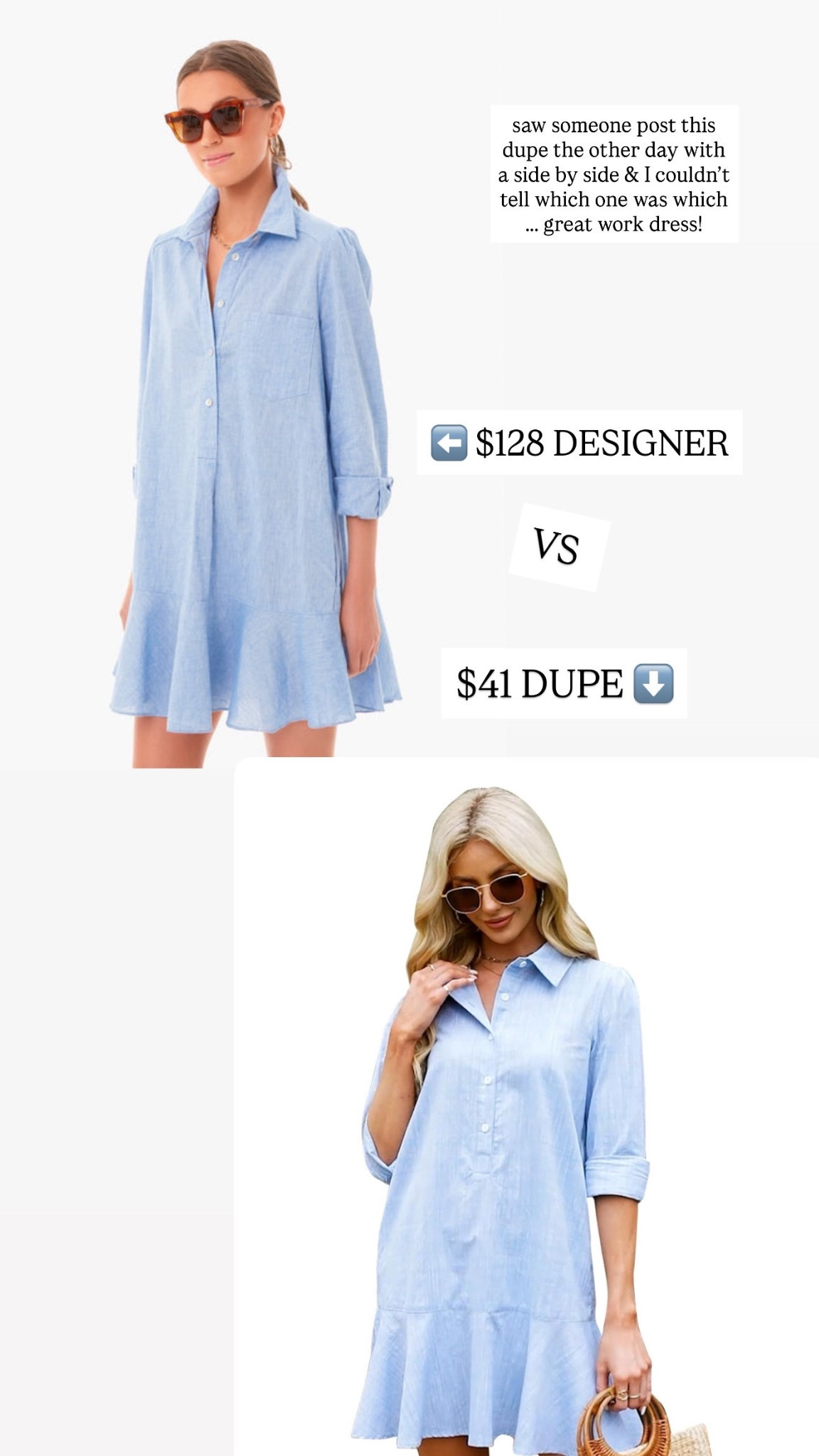 DUPE ALERT 🚨 $128 vs $41! 
#DUPE 

#LTKWorkwear #LTKdayinmylife #LTKmomlife