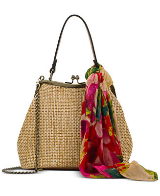 Patricia Nash Laureana Small Raffia Frame Bag with Scarf - Macy's | Macy's