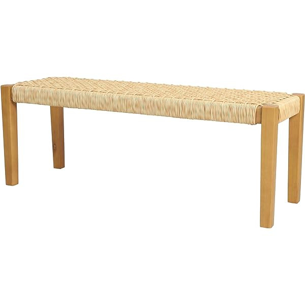 Christopher Knight Home Isaac Outdoor Modern Industrial Acacia Wood Bench, Brown and Teak | Amazon (US)