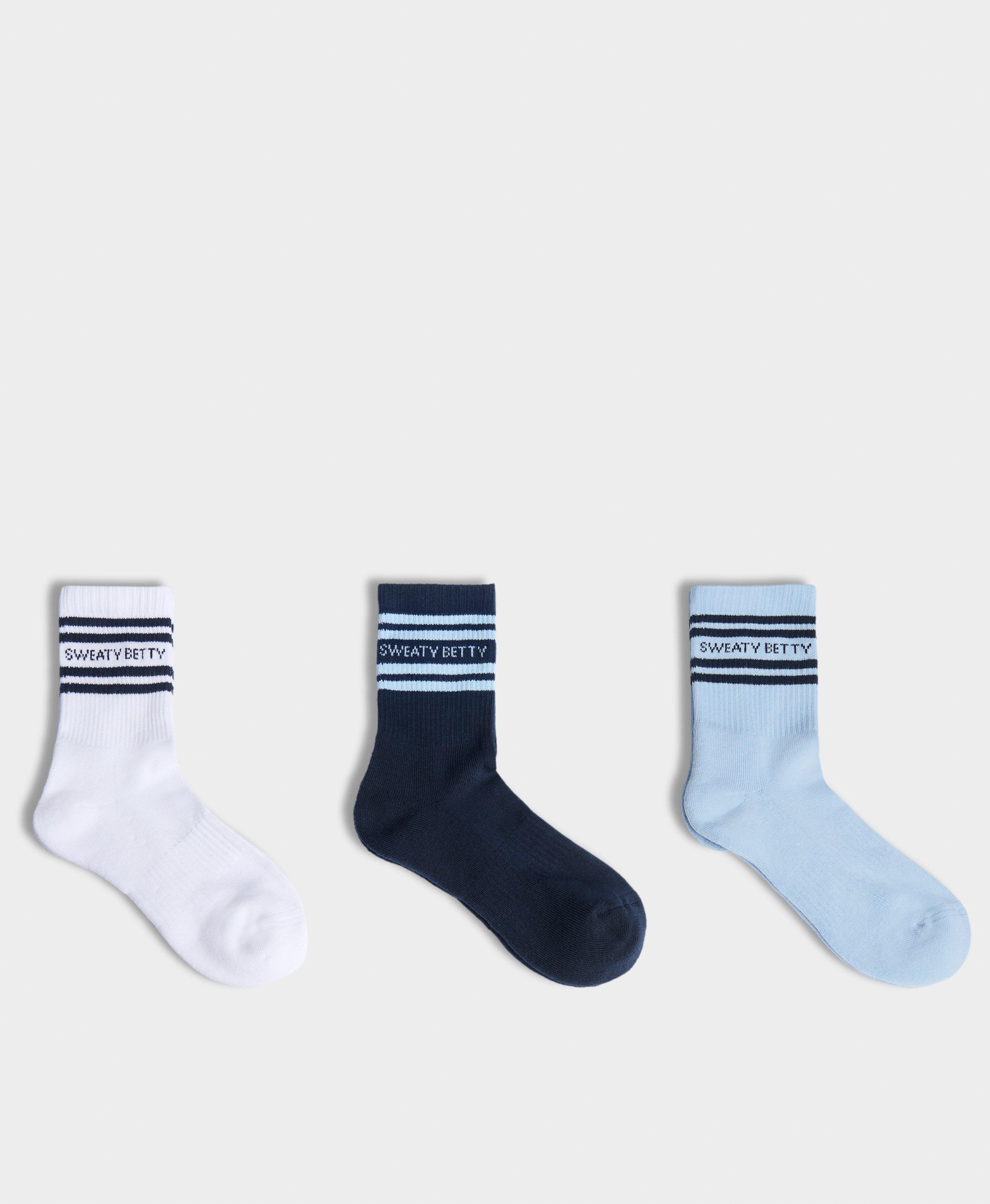 Sweaty Betty Varsity Slogan Socks 3 Pack | Sweaty Betty UK