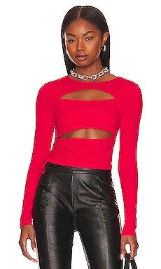 superdown Kathleen Cut Out Top in Red from Revolve.com | Revolve Clothing (Global)