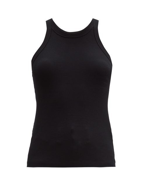 Totême - Espera Organic Cotton-blend Jersey Tank Top - Womens - Black | Matches (US)