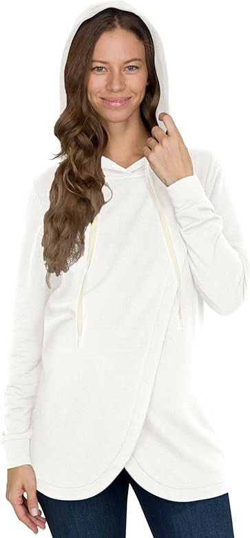 Eliana Ultra-Soft Layered Maternity & Nursing Hoodie - Nursing Sweatshirts for Breastfeeding - Ma... | Amazon (US)