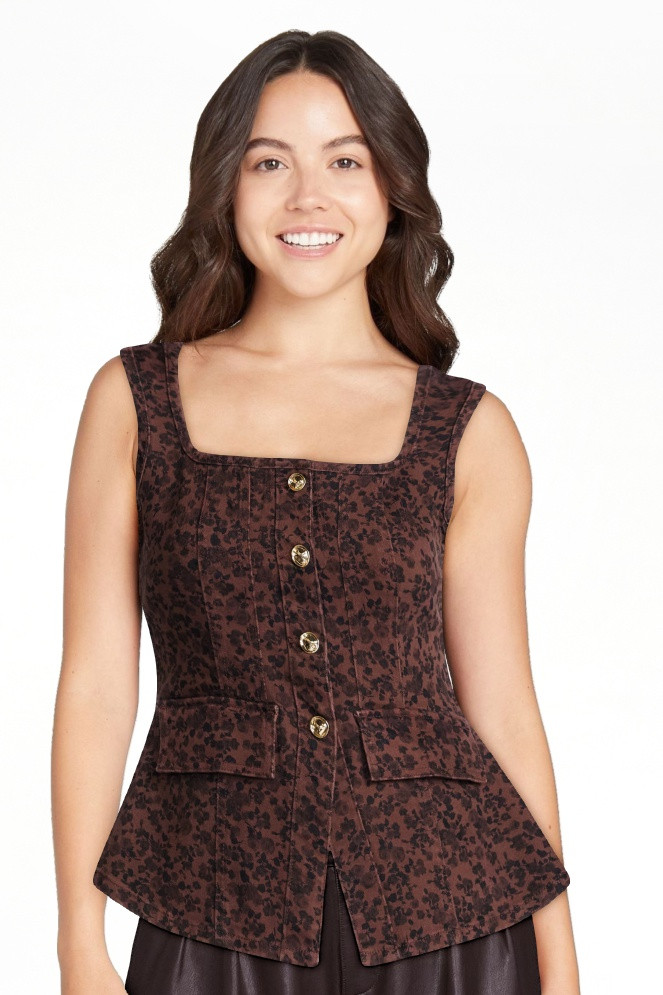 Scoop Women's and Women's Plus Denim Corset Top, Sizes XS-4X | Walmart (US)