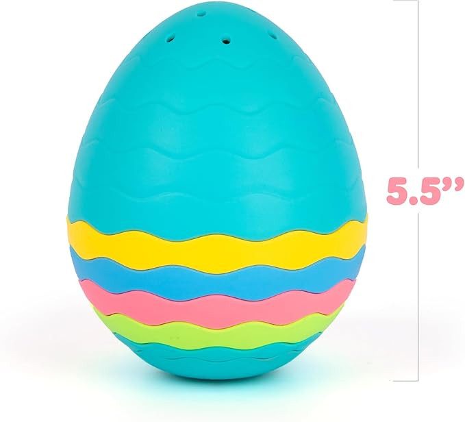 ArtCreativity Stacking Egg Toys - 7 Piece Nesting Egg Bath Toys for Kids in Pastel Colors - Drain... | Amazon (US)