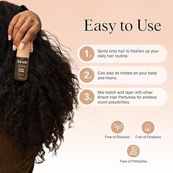 Kitsch Hair Perfume for Women - Rustic Vanilla | Clean, Deodorizing & Patented Odor-Eliminating T... | Amazon (US)