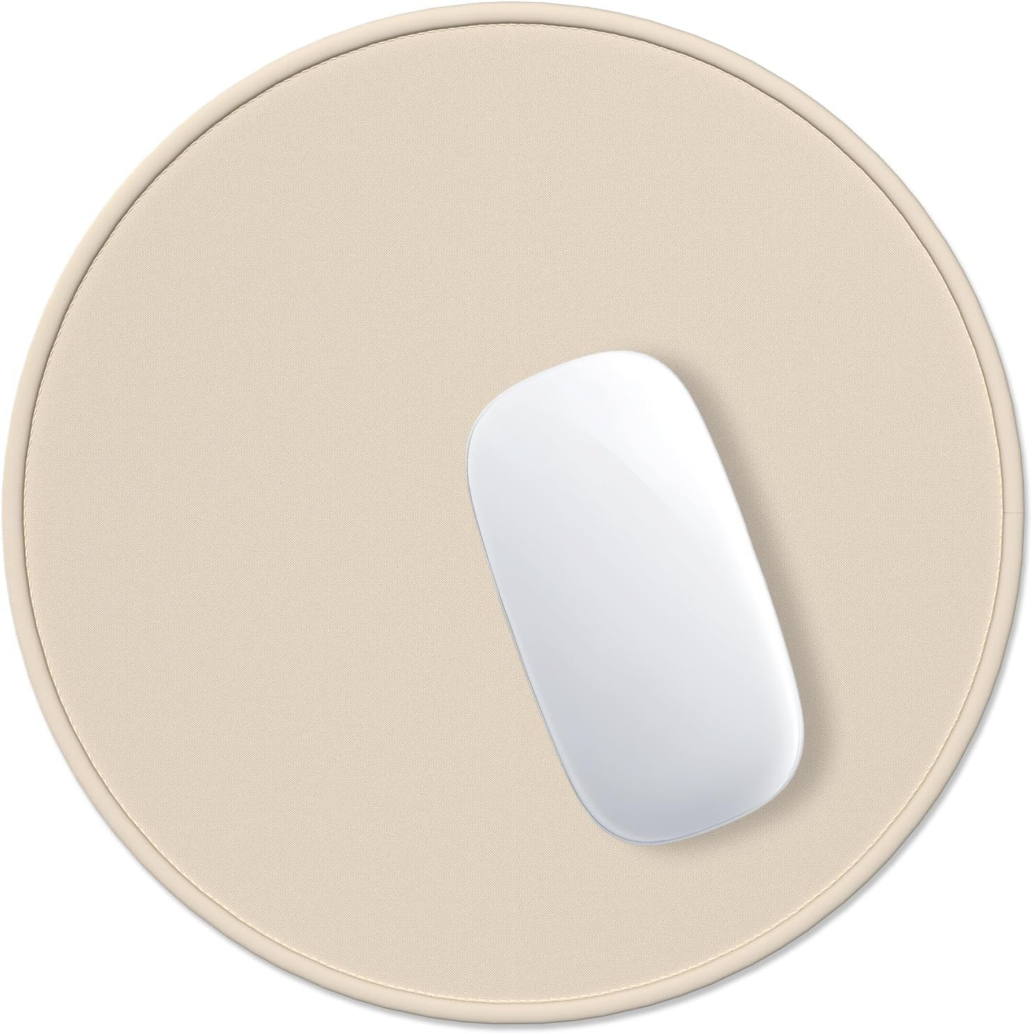 Hsurbtra Mouse Pad, Premium-Textured Small Round Mousepad 8.7 x 8.7 Inch Beige, Stitched Edge Ant... | Amazon (US)