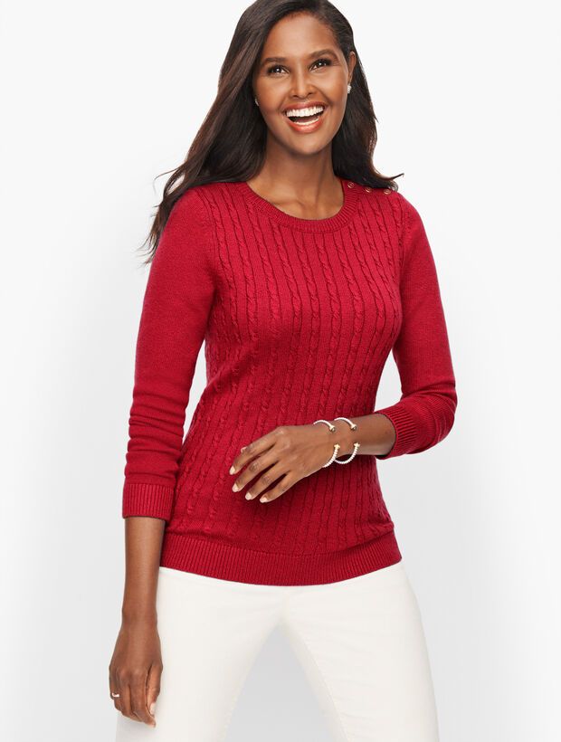 Supersoft Cableknit Sweater - Solid | Talbots