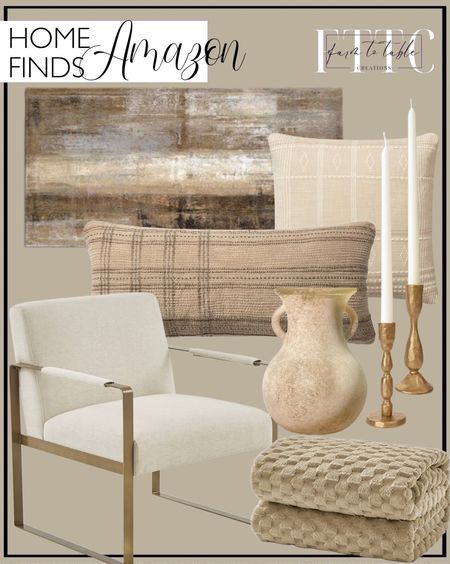 Amazon Home Finds. Follow @farmtotablecreations on Instagram for more inspiration.

Martha Stewart Upholsterd Accent Chair Living Room Furniture - Modern Design, Comfortable Foam Seat Cushion Bedroom Lounge, Sophisticated Finished, Sturdy Frame. EXQ Home Fleece Throw Blanket for Couch or Bed. Vintage Abstract Wall Art Retro Large Canvas Picture Abstract Painting Artwork Prints for Home Decorations Living Room Bedroom Office Wall Decor Framed Ready to Hang 20" x 40". Antique Brass Handcrafted Iron Taper Candle Holders - Set of 2 Decorative Candlesticks for Weddings, Dining, and Parties. Loloi Angela Rose x Loloi Lina Collection PAR0016 Beige / Ivory 18'' x 18'' Cover Only Pillow. ZHIPINHUI 7.9" H 2023 Antique Vase, Glass Double Eared Vase,Roman Art Style of The Early Middle Ages Vase,Unique Ancient Marble Texture Art Glass Vase (Brown). Amazon Home Finds. Amazon Decor. Affordable Home Decor. Amazon Front Porch Finds. 

#LTKfindsunder50 #LTKsalealert #LTKhome